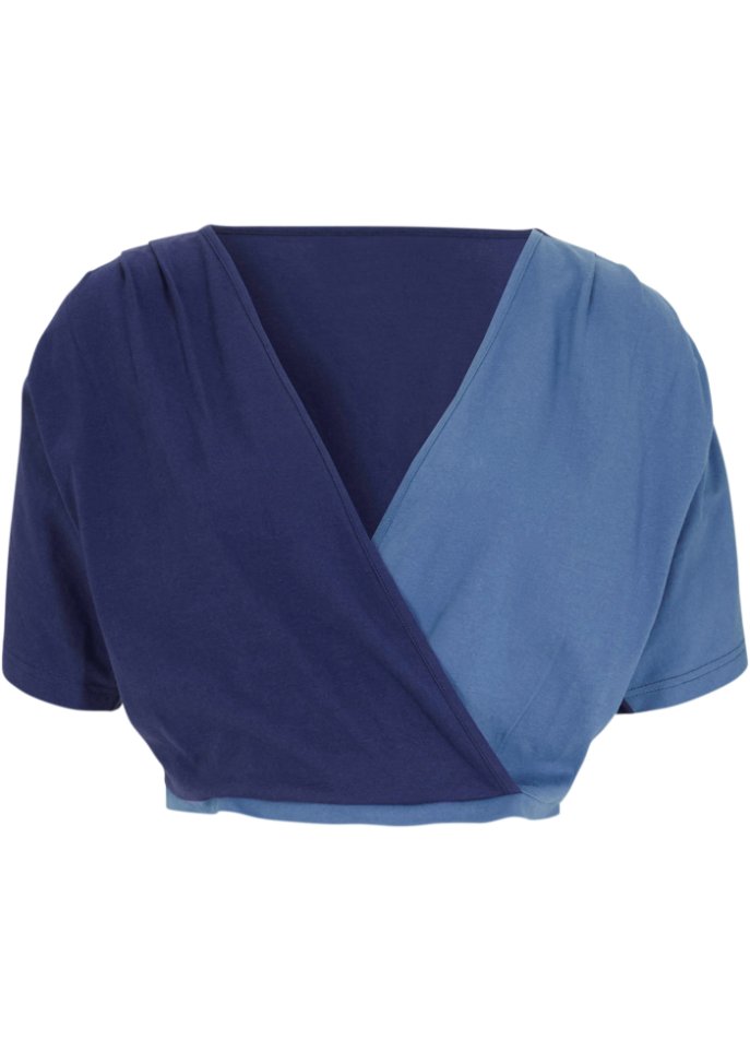 Strandshirt aus Bio-Baumwolle Cradle to Cradle Certified® Silber in blau von vorne - bpc selection