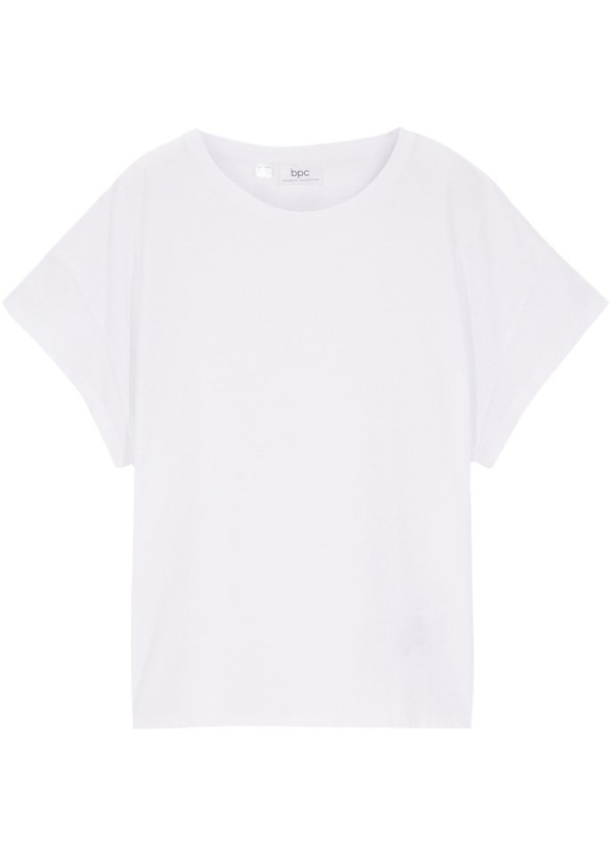 Mädchen Oversized-Shirt in weiß von vorne - bpc bonprix collection