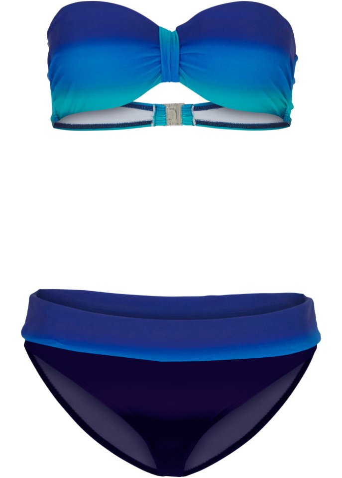 Bikini (2-tlg.Set)  in blau von vorne - bpc bonprix collection