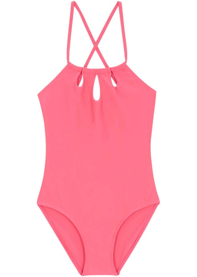 Mädchen Badeanzug in pink von vorne - bpc bonprix collection