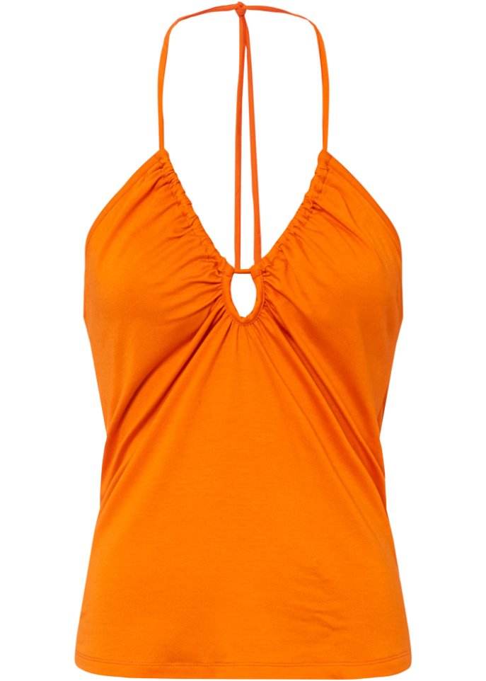 Shirttop in orange von vorne - BODYFLIRT