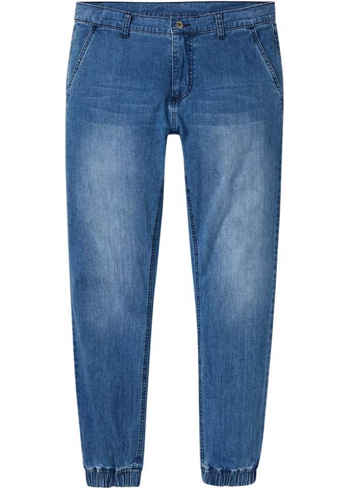 Regular Fit Stretch-Jeans, Straight  in blau von vorne - RAINBOW