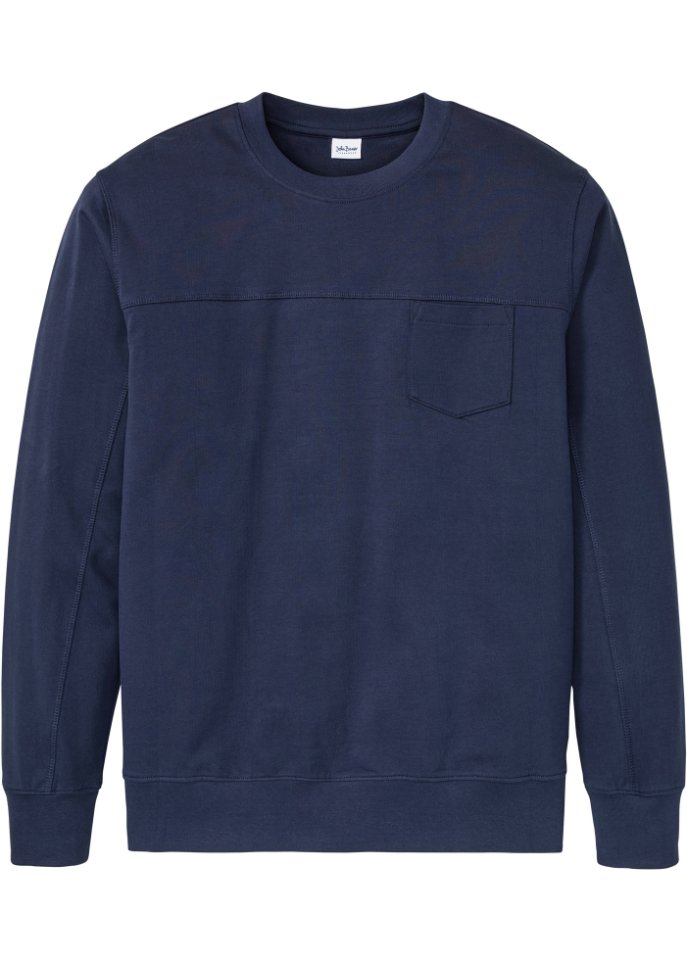 Sweatshirt, Loose Fit in blau von vorne - John Baner JEANSWEAR