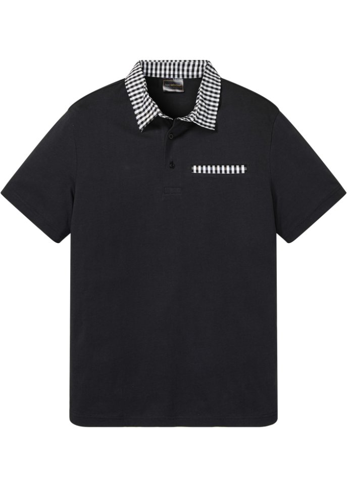 Poloshirt in schwarz von vorne - bpc selection