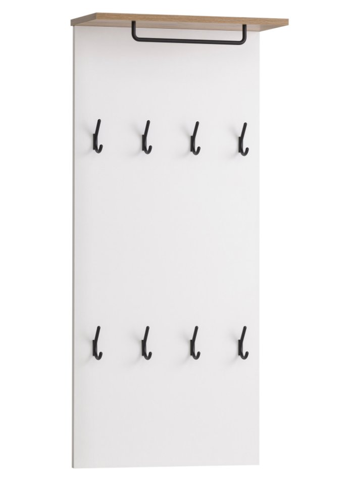 Garderobenpaneel in weiß von vorne - bpc living bonprix collection