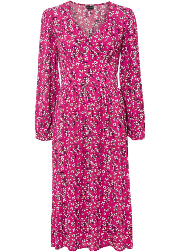 Kleid, Kurzgröße in pink von vorne - BODYFLIRT