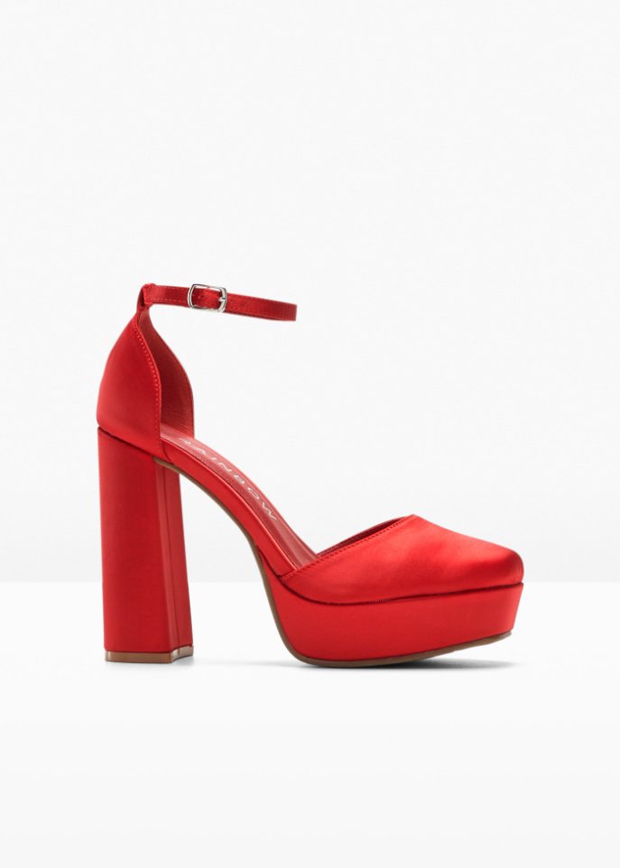 Plateau Pumps in rot - RAINBOW