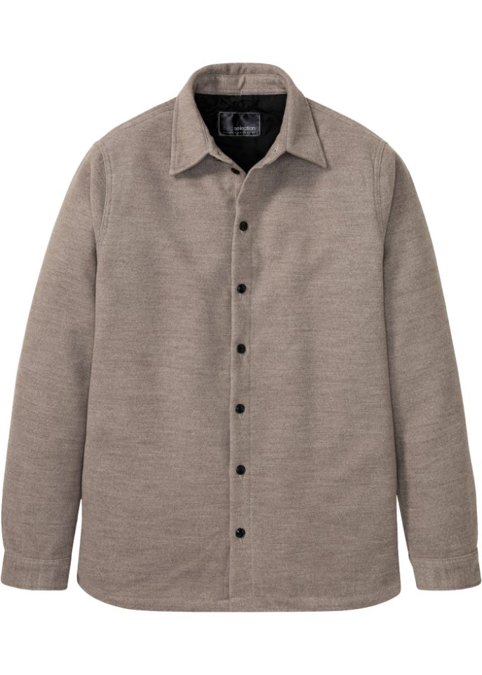 Hemdjacke in grau von vorne - bpc selection