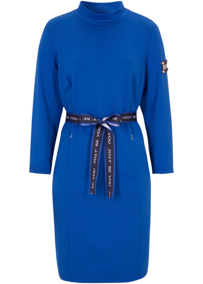 Punto di Roma-Kleid in blau von vorne - bpc bonprix collection