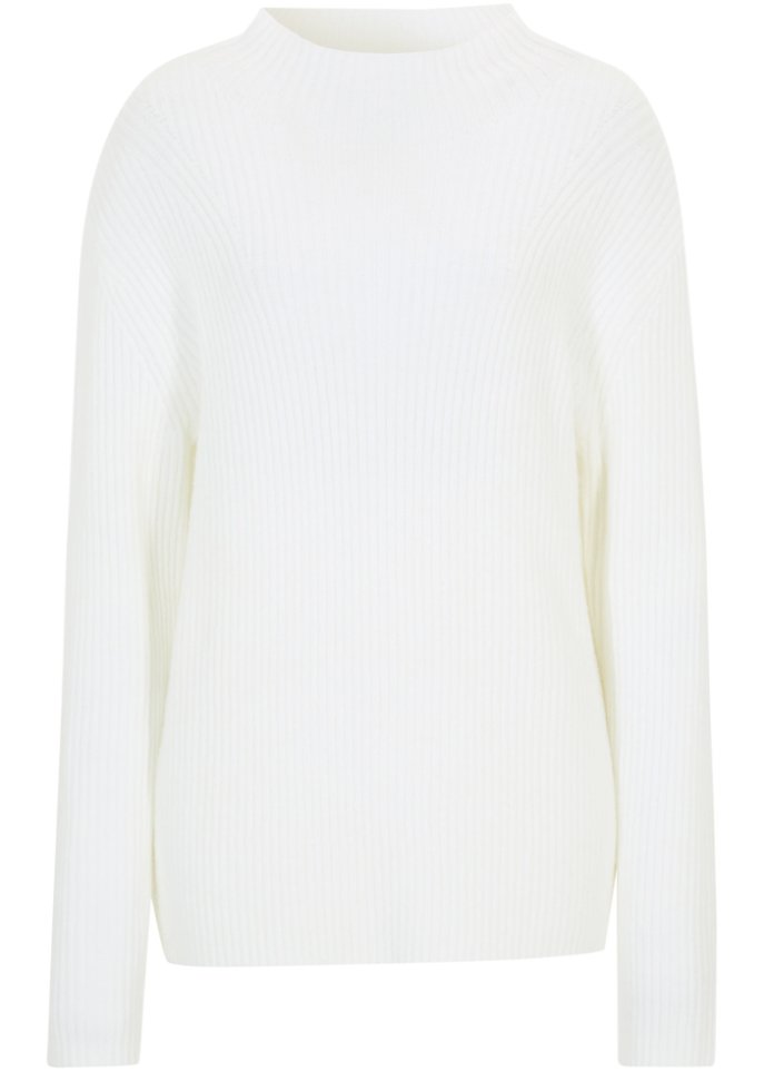Pullover mit Turtleneck in weiß von vorne - bpc bonprix collection