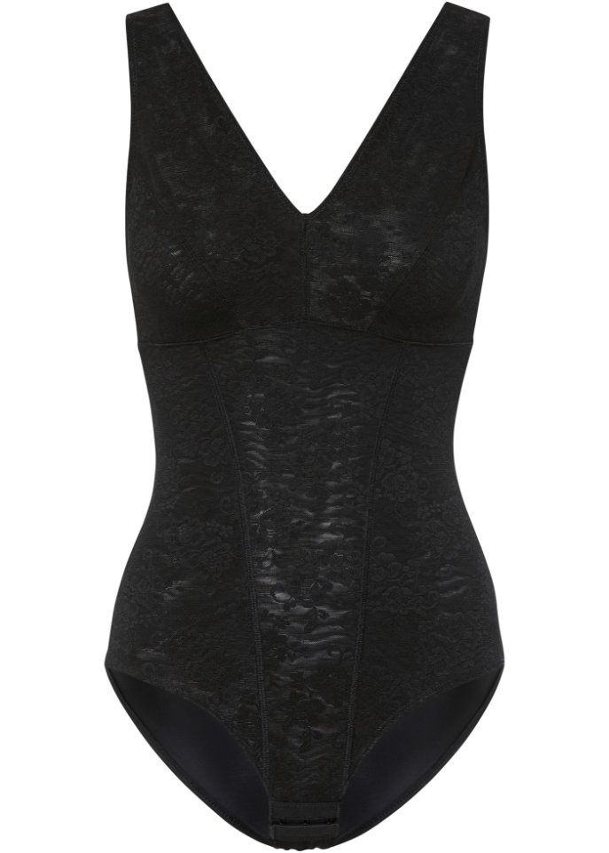 Shape Body ohne Bügel mit mittlerer Formkraft in schwarz von vorne - bpc bonprix collection - Nice Size