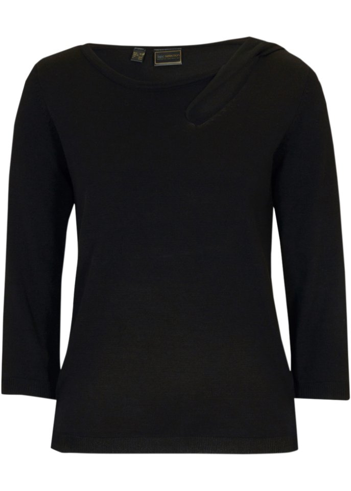 Pullover mit Detail in schwarz von vorne - bpc selection