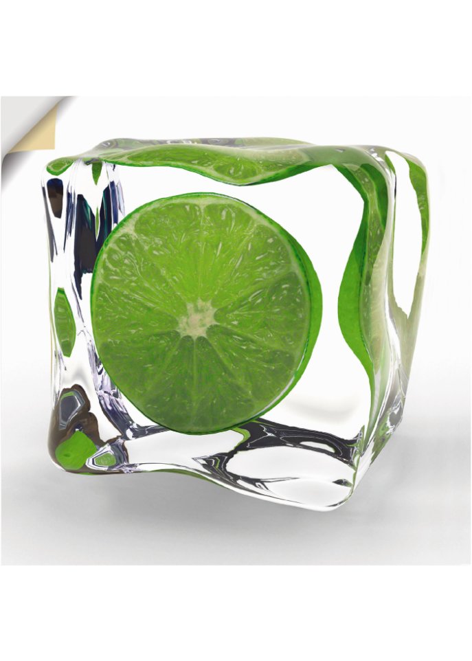 Wandsticker mit Limette im Eiswürfel in grün - bpc living bonprix collection