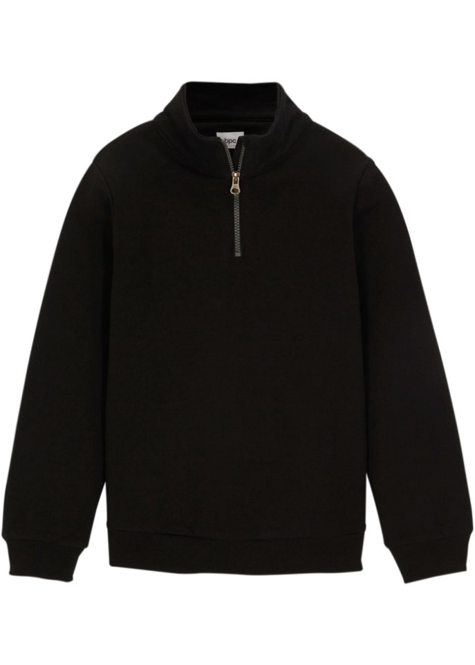 Mädchen Sweatshirt in schwarz von vorne - bpc bonprix collection