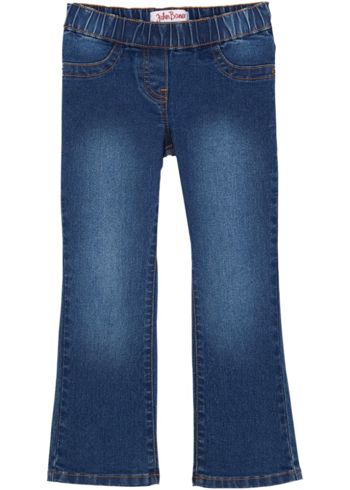 Mädchen Bootcut Jeans in blau von vorne - John Baner JEANSWEAR