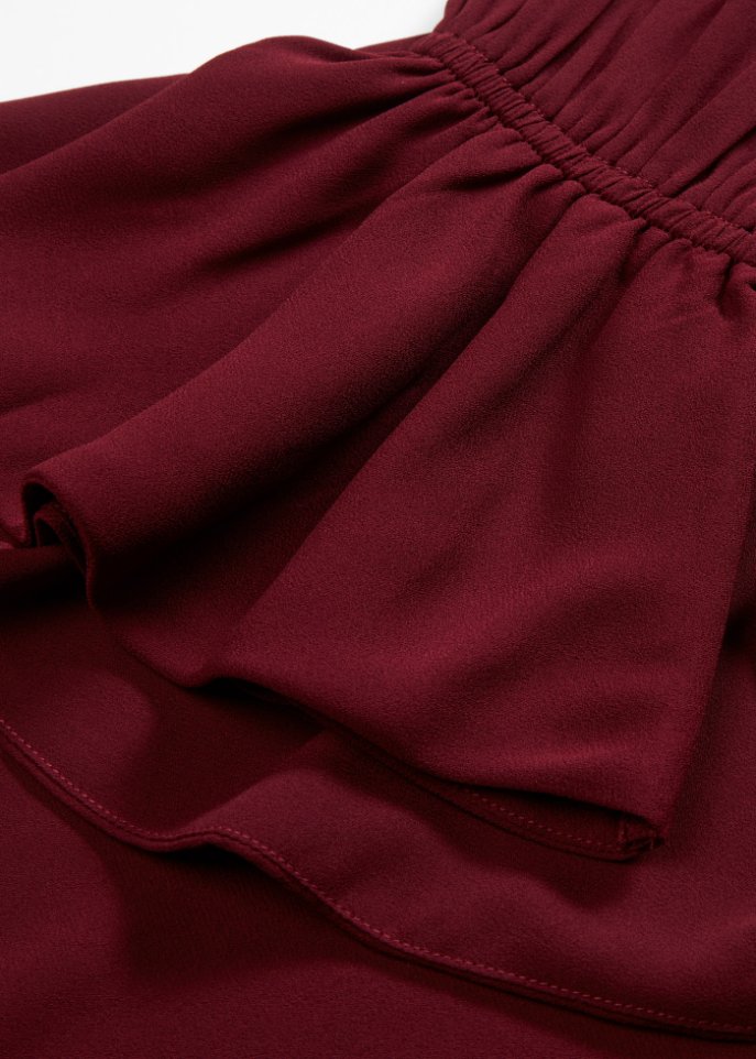 Modische Bluse mit Volants - rot - Damen | bonprix