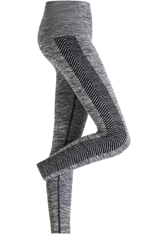 Shape Seamless Leggings mit Bauchweg-Effekt mit starker Formkraft in grau von vorne - bpc bonprix collection