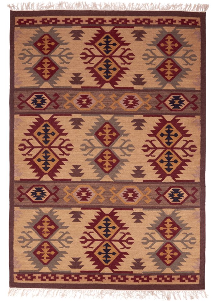 Kelim-Teppich in warmen Farben in beige - bpc living bonprix collection