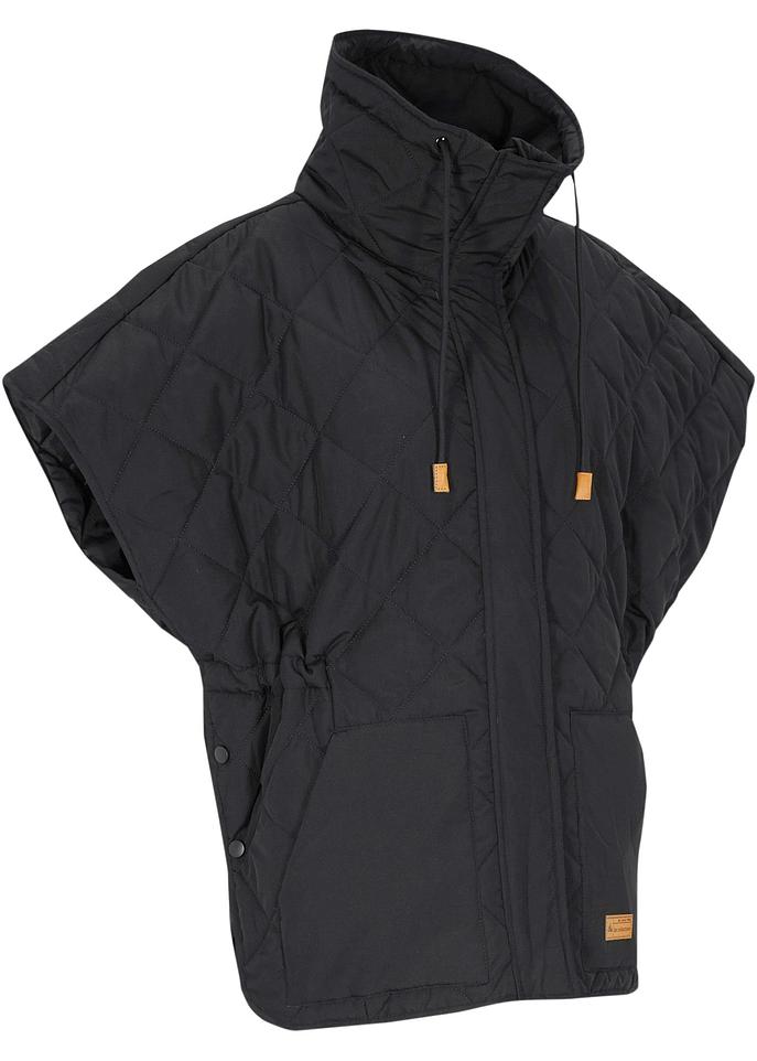 Oversize Funktions-Steppweste  in schwarz von vorne - bpc bonprix collection