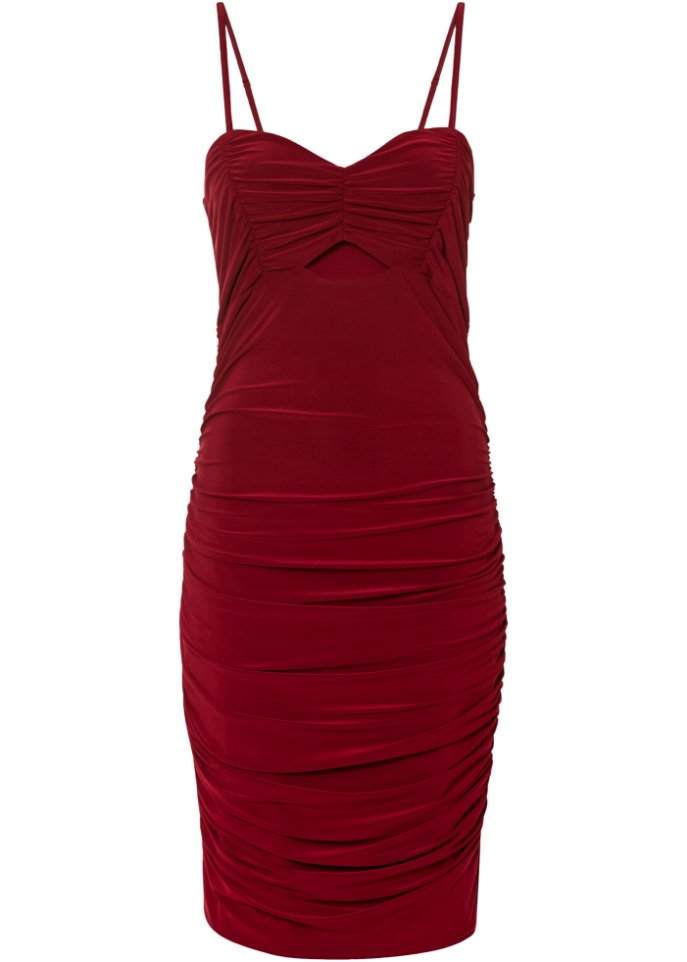 Kleid mit Cutout in rot von vorne - BODYFLIRT boutique