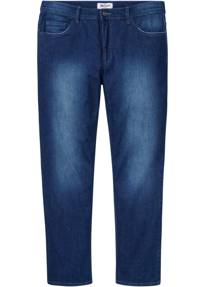 Regular Fit Stretch-Jeans mit Komfortschnitt, Straight in blau von vorne - John Baner JEANSWEAR