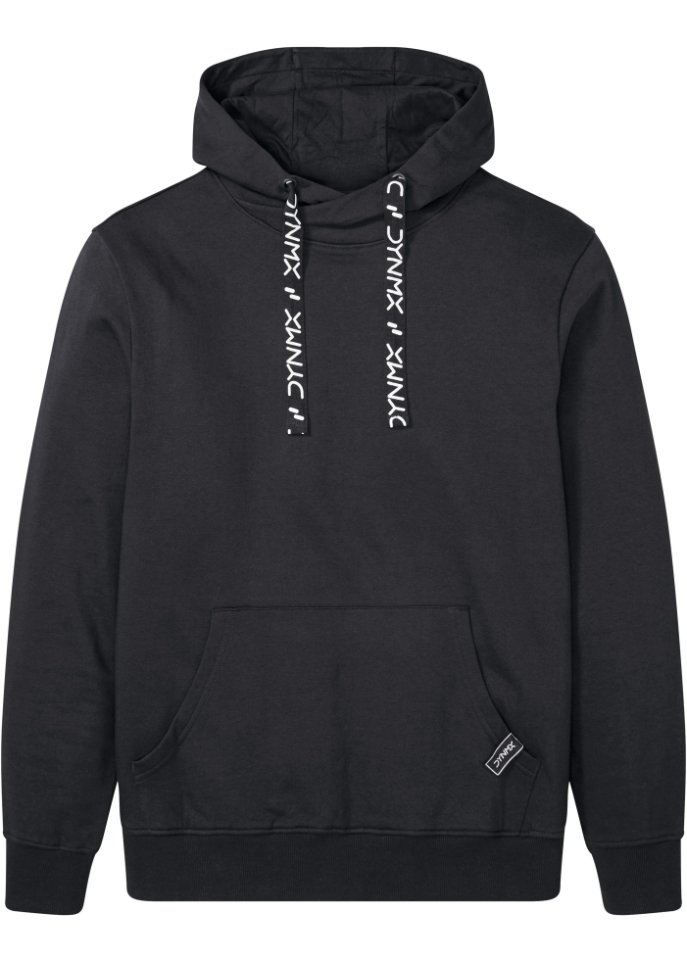 Kapuzensweatshirt mit sportlichen Details in schwarz von vorne - bpc bonprix collection