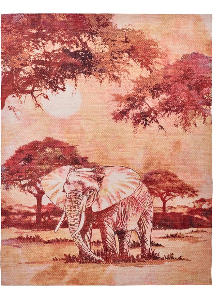 Teppich mit Elefant in beige - bpc living bonprix collection