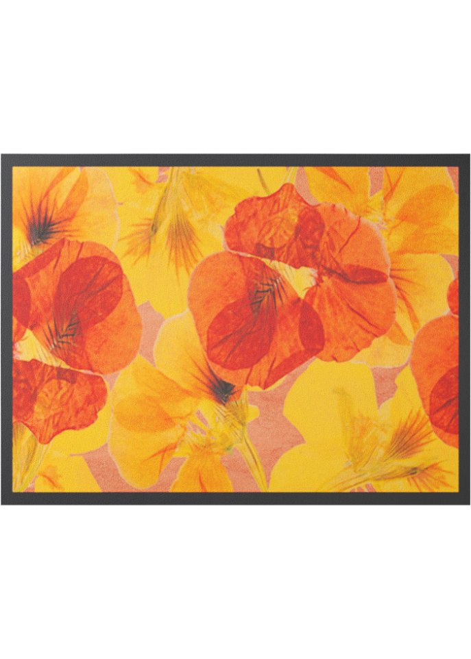 Fußmatte mit Blumen in braun - bpc living bonprix collection