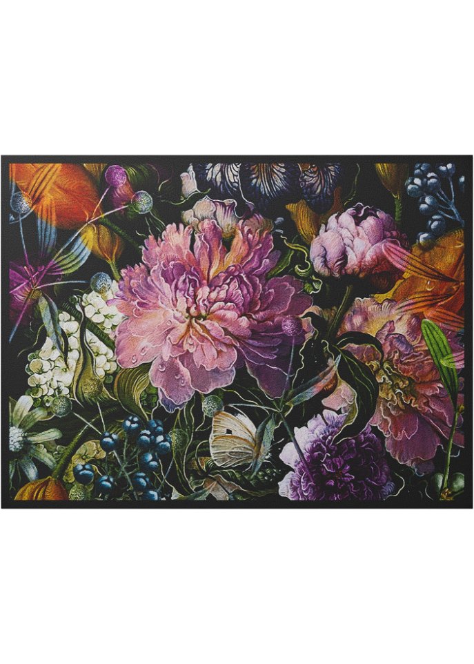 Fußmatte mit Blumen Motiv  in bunt - bpc living bonprix collection