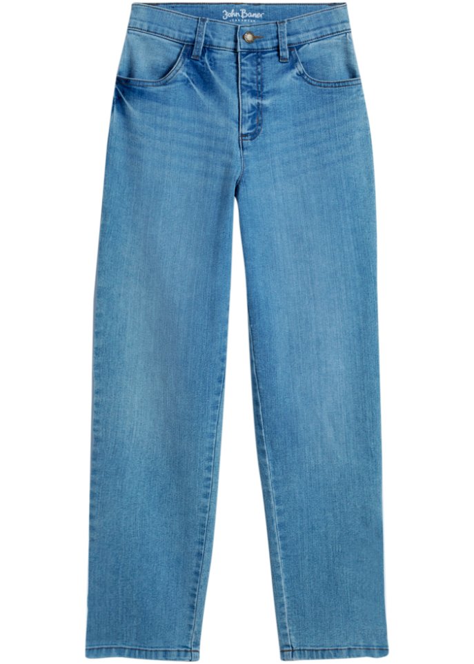 Jungen Jeans, Wide Leg  in blau von vorne - John Baner JEANSWEAR