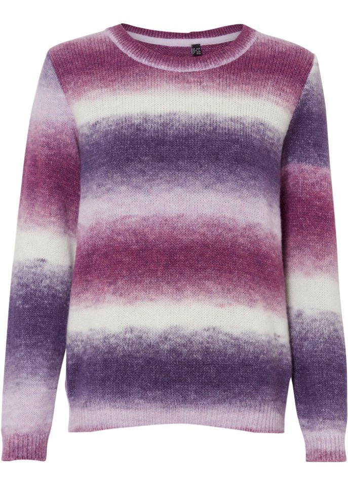 Pullover mit Farbverlauf in lila von vorne - BODYFLIRT