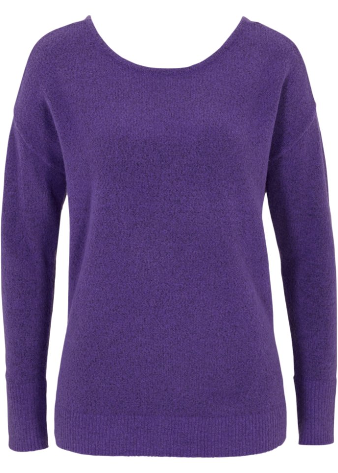 Pullover mit Schleifen in lila von vorne - bpc selection