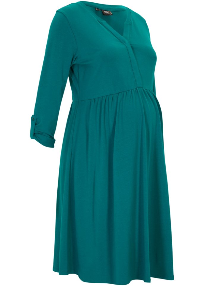 Umstandskleid / Stillkleid in grün von vorne - bpc bonprix collection