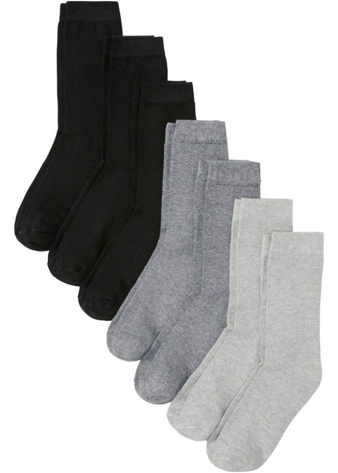 Socken (7er Pack) in schwarz von vorne - bpc bonprix collection