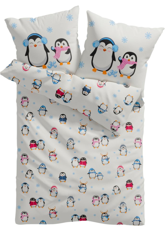 Bettwäsche mit Pinguinen in bunt - bpc living bonprix collection
