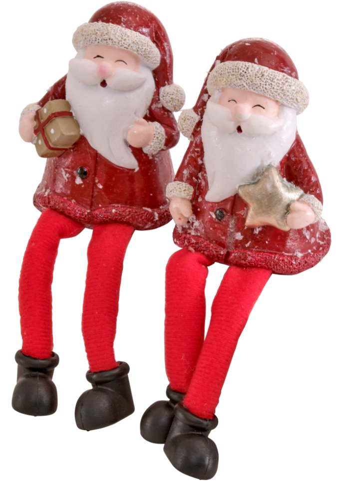 Kantenhocker Weihnachtsmann (2er Pack) in rot - bpc living bonprix collection