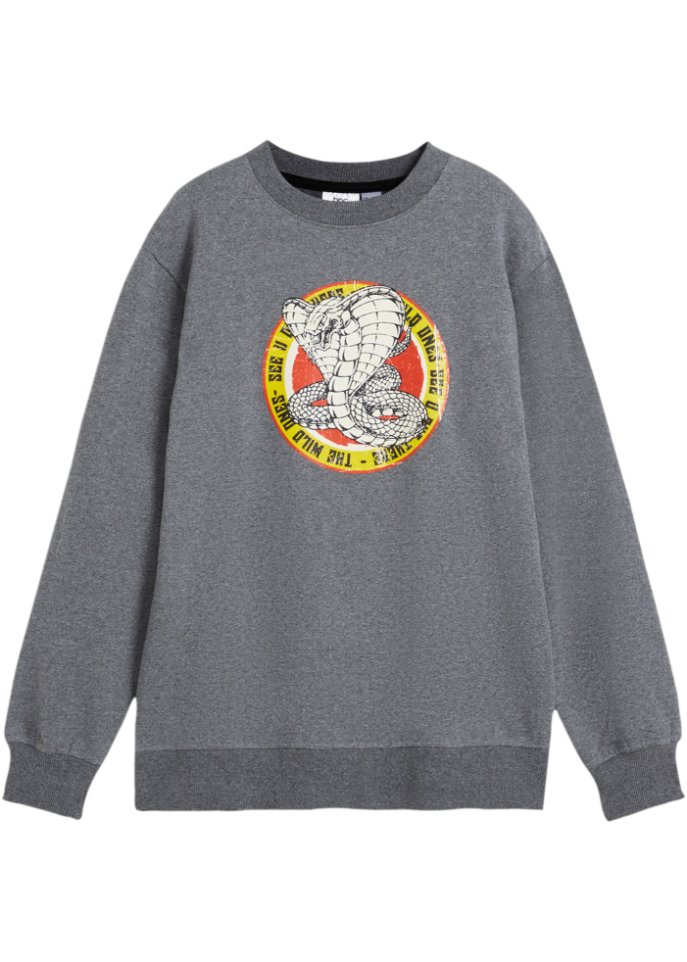 Jungen Sweatshirt in grau von vorne - bpc bonprix collection