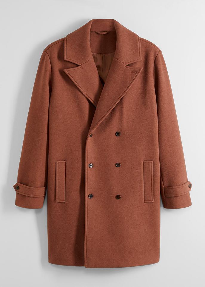 Premium Blazer-Mantel mit Woll-Anteil in braun von vorne - bpc selection