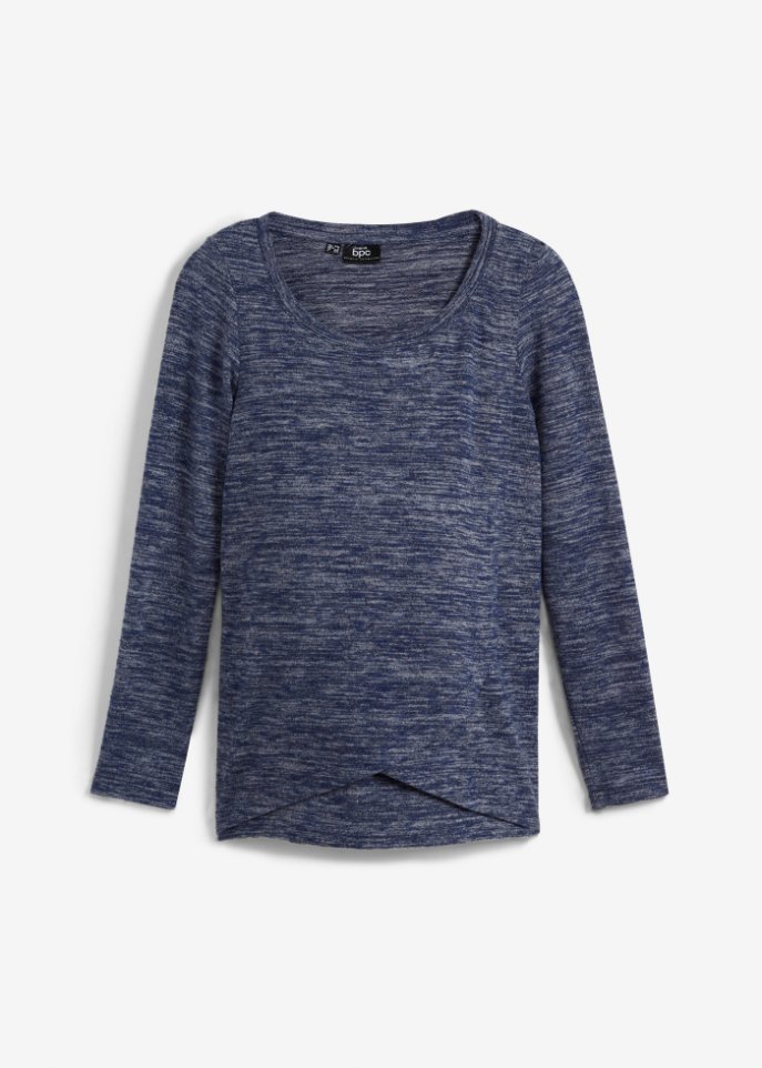 Umstandsshirt / Stillshirt aus Viskose  in blau von vorne - bpc bonprix collection