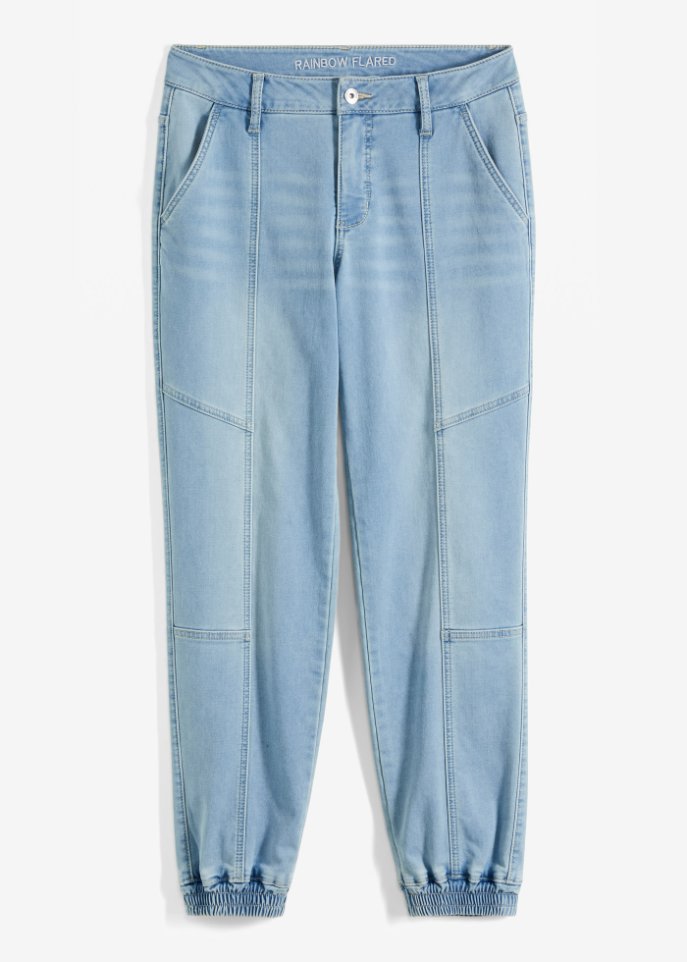 Lässige Jeans mit Thermofutter in blau von vorne - RAINBOW