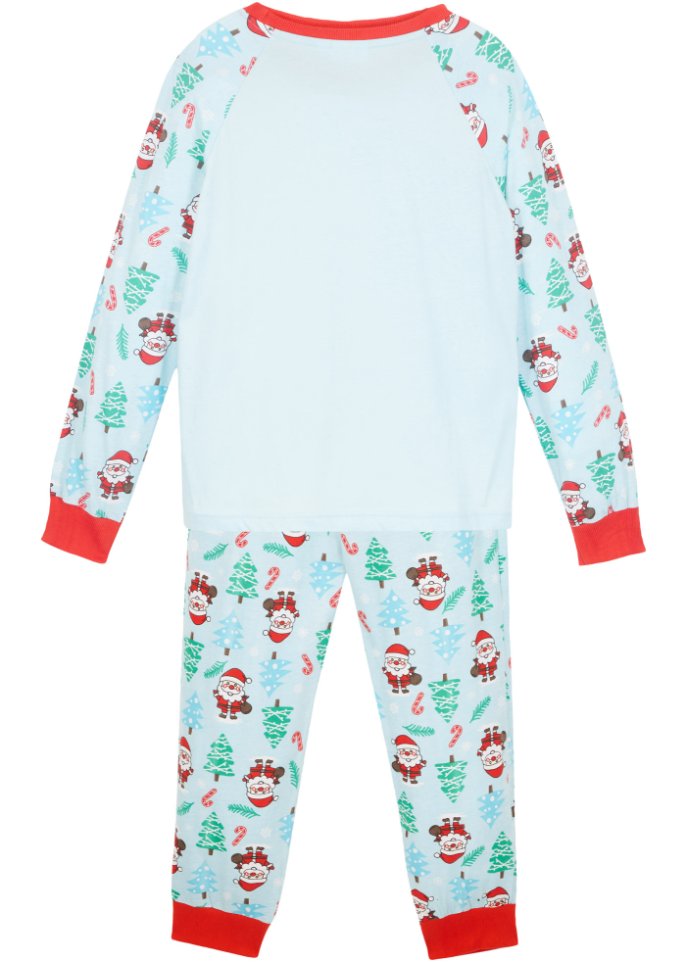 Kinder Pyjama  (2-tlg. Set) in blau von hinten - bpc bonprix collection