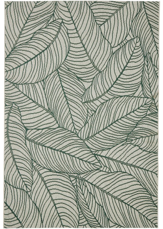 In-und Outdoor Teppich mit Blättern in grün - bpc living bonprix collection