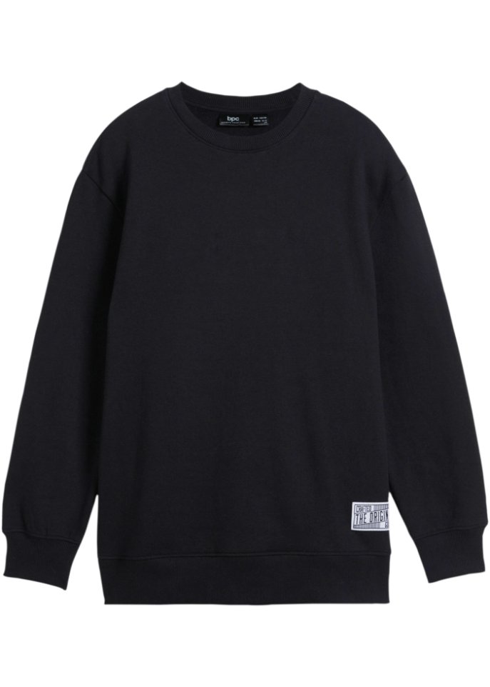 Jungen Sweatshirt Oversized in schwarz von vorne - bpc bonprix collection