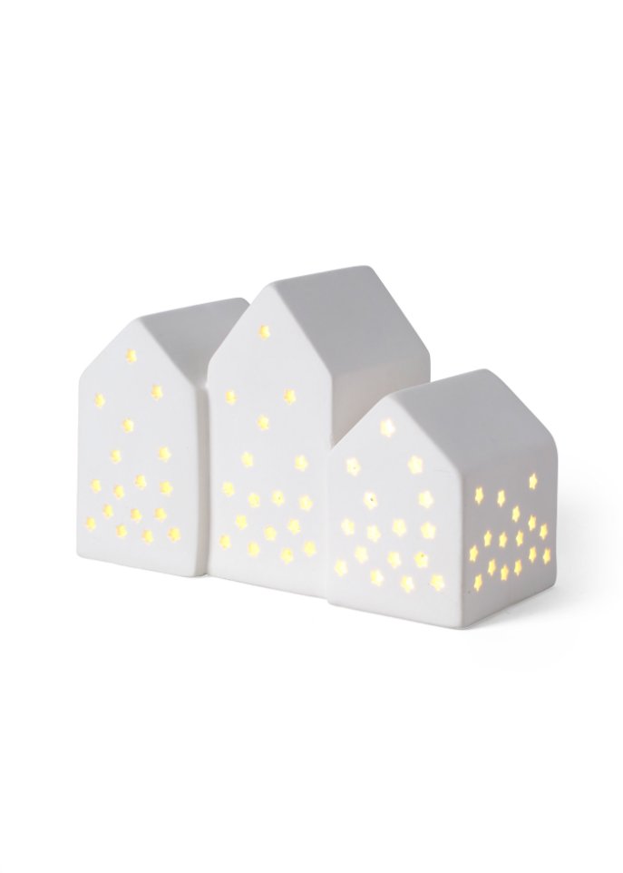 LED-Deko-Objekt im Häuser Design in weiß - bpc living bonprix collection