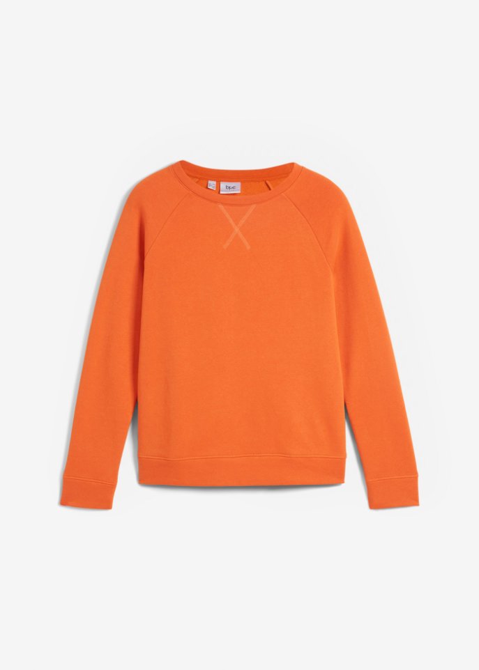 Basic Sweatshirt in orange von vorne - bpc bonprix collection
