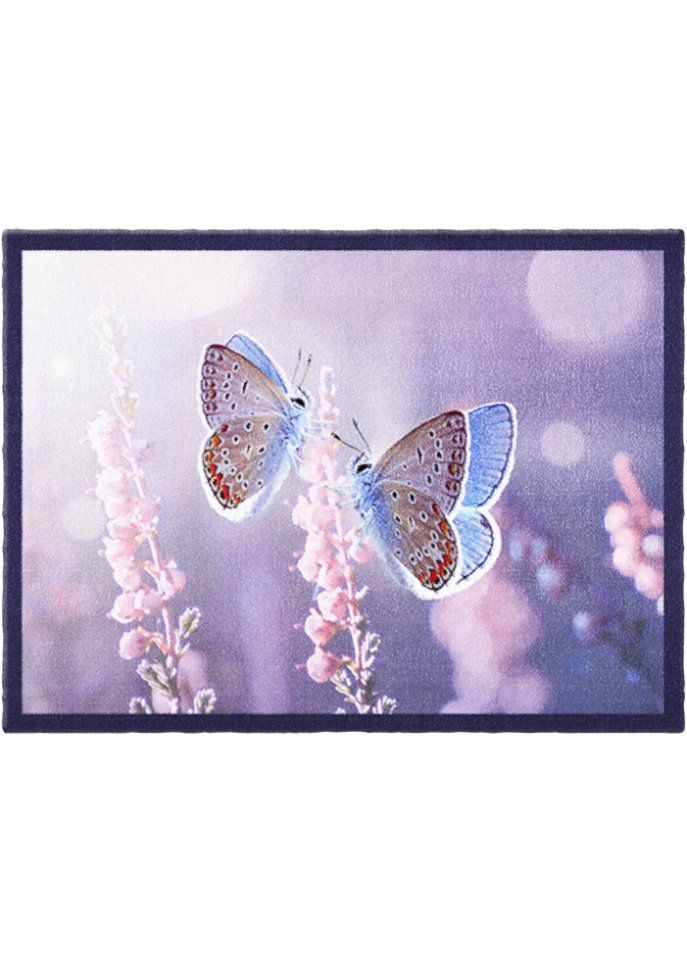 Fußmatte mit Schmetterlingen in lila - bpc living bonprix collection