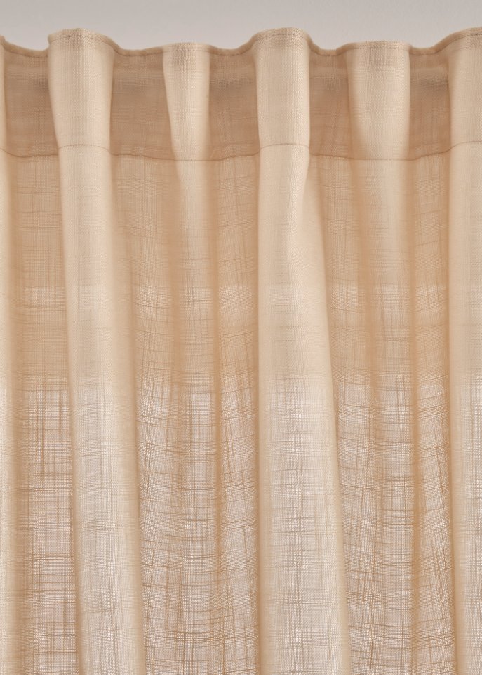 | eingearbeiteten nachhaltigem Polyester bonprix Vorhang mit