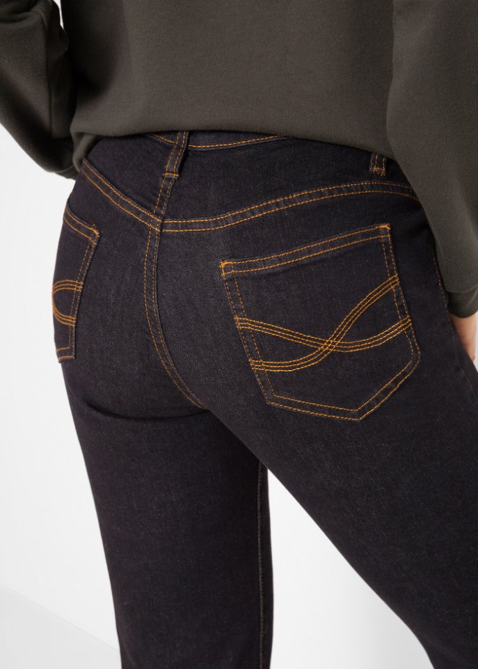 Bein Basic-Stretch-Jeans mit enger zulaufendem Alltagstaugliche