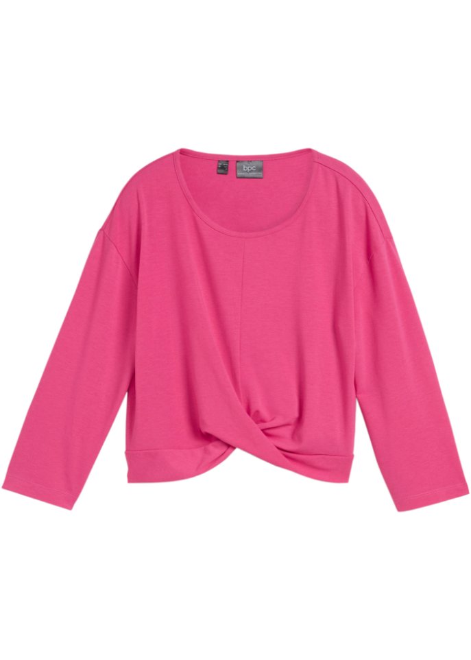 Mädchen Sport 7/8 Langarmshirt in pink von vorne - bpc bonprix collection
