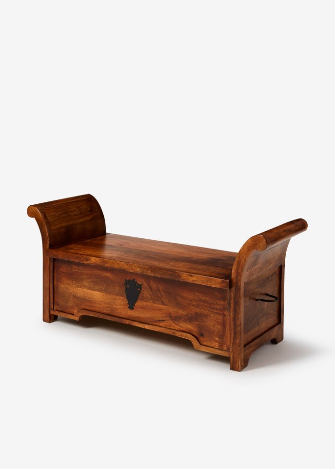 Holz Sitzbank in braun von vorne - bpc living bonprix collection